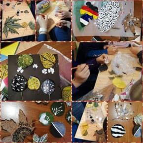 نقاشی روی برگ