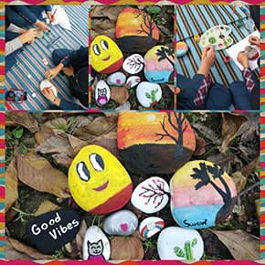 نقاشی روی سنگ پایه نهم الف